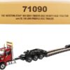 Western Star 49X SBFA Tridem Axle Heavy-Haul Tractor with XL 120 Low-Profile HDG Trailer Red and Black “Transport Series” 1/50 Diecast Model by Diecast Masters