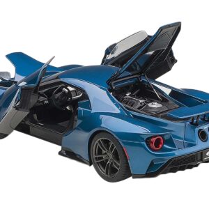 2017 Ford GT Liquid Blue 1/18 Model Car by Autoart