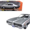 1969 Pontiac GTO Judge Silver Metallic “Timeless Classics” Series 1/18 Diecast Model Car by Motormax