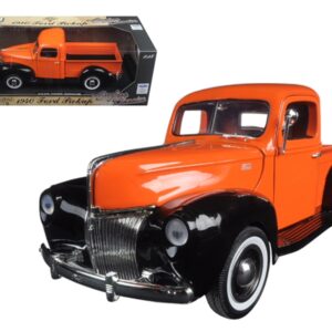 1940 Ford Pickup Truck Orange “Timeless Classics” 1/18 Diecast Model Car by Motormax