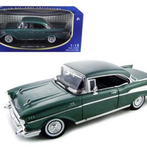 1957 Chevrolet Bel Air Hard Top Green 1/18 Diecast Model Car by Motormax