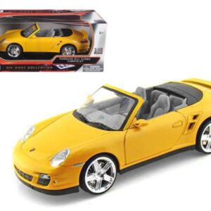 Porsche 911 (997) Turbo Convertible Yellow 1/18 Diecast Car Model by Motormax