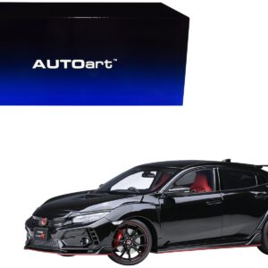 2021 Honda Civic Type R (FK8) RHD (Right Hand Drive) Crystal Black Pearl 1/18 Model Car by Autoart