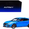 2021 Honda Civic Type R (FK8) RHD (Right Hand Drive) Racing Blue Pearl 1/18 Model Car by Autoart