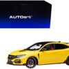 2021 Honda Civic Type R (FK8) RHD (Right Hand Drive) Sunlight Yellow Limited Edition 1/18 Model Car by Autoart