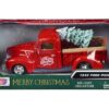 1940 Ford Pickup Truck Red “Merry Christmas” with Tree Accessory 1/24 Diecast Model Car by Motormax