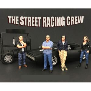 The Street Racing Crew 4 Piece Figure Set For 1:18 Scale Models by American Diorama