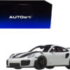 Porsche 911 (991.2) GT2 RS Weissach Package White with Carbon Stripes 1/18 Model Car by Autoart