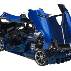 Pagani Huayra BC Blu Francia / Candy Blue Metallic with Carbon Accents 1/18 Model Car by Autoart