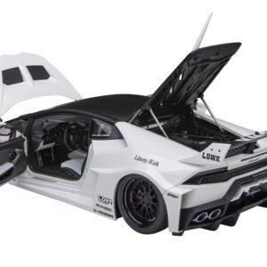 Lamborghini Huracan GT “LB-Silhouette Works” White with Black 1/18 Model Car by Autoart