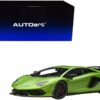 Lamborghini Aventador SVJ Verde Alceo Matt Green Metallic 1/18 Model Car by Autoart