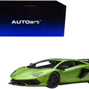 Lamborghini Aventador SVJ Verde Alceo Matt Green Metallic 1/18 Model Car by Autoart