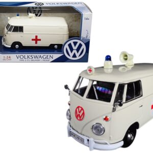 Volkswagen Type 2 (T1) Ambulance Cream 1/24 Diecast Model by Motormax