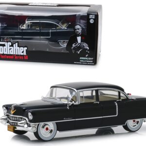 1955 Cadillac Fleetwood Series 60 Black “The Godfather” (1972) Movie 1/24 Diecast Model Car by Greenlight