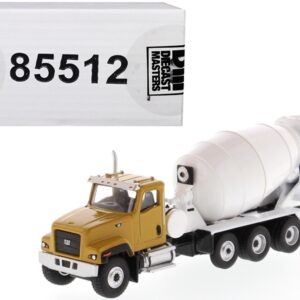 CAT Caterpillar CT681 Concrete Mixer Yellow and White “High Line” Series 1/87 (HO) Scale Diecast Model by Diecast Masters