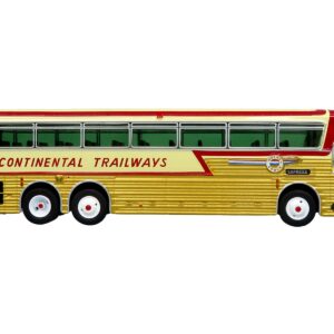 1969 Eagle Model 05 Coach Bus “Golden Eagle – Continental Trailways” Gold Metallic and Cream with Red Stripes Limited Edition to 504 pieces Worldwide 1/87 (HO) Diecast Model by Iconic Replicas