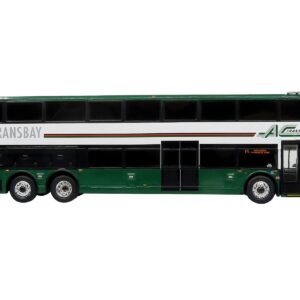 Alexander Dennis Enviro 500 Double Decker Bus “AC Transit / Transbay” Green and White “North American Bus & Motorcoach Collection” Limited Edition to 504 pieces Worldwide 1/87 (HO) Diecast Model by Iconic Replicas