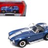 1964 Shelby Cobra 427 S/C Blue Metallic with White Stripes 1/18 Diecast Model Car by Road Signature