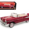 1957 Chevrolet Bel Air Convertible Red 1/18 Diecast Model Car by Road Signature