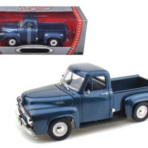 1953 Ford F-100 Pickup Dark Blue 1/18 Diecast Model Car by Road Signature