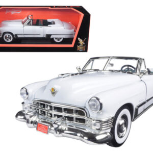 1949 Cadillac Coupe De Ville Convertible White 1/18 Diecast Model Car by Road Signature