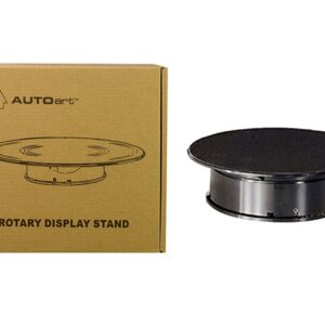 Rotary Display Turntable Stand Small 8 Inches with Black Top for 1/64, 1/43, 1/32, 1/24 Scale Models by Autoart