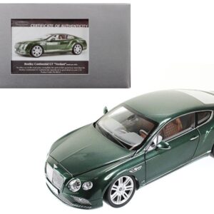 2016 Bentley Continental GT LHD Verdant Green 1/18 Diecast Model Car by Paragon