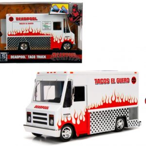 Deadpool Taco Truck with Deadpool Diecast Figurine “Marvel” Series 1/24 Diecast Model by Jada