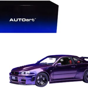 Nissan Nismo R34 GT-R Z-TUNE RHD (Right Hand Drive) Midnight Purple III Metallic 1/18 Model Car by Autoart