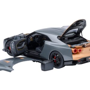 Nissan GT-R50 By ItalDesign “Goodwood Version” Liquid Kinetic Gray Metallic with Gold Accents 1/18 Model Car by Autoart