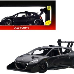 2013 Peugeot 208 T16 Pikes Peak Race Car Plain Black Version 1/18 Model Car by Autoart