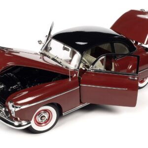 1950 Oldsmobile Rocket 88 Chariot Red with Black Top and Red and White Interior “American Muscle” Series 1/18 Diecast Model Car by Auto World