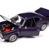 1970 Plymouth Duster 340 Violet Metallic with Black Stripes “Mecum Auctions” “American Muscle” Series 1/18 Diecast Model Car by Auto World