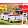 Skill 3 Model Kit 1955 Chevrolet Cameo Pickup Truck “Coca-Cola” with Vintage Vending Machine and Dolly 1/25 Scale Model by AMT