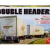 Skill 3 Model Kit Trailmobile Double Header Tandem Van Trailers 1/25 Scale Model by AMT