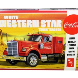 Skill 3 Model Kit White Western Star Semi Truck Tractor “Coca-Cola” 1/25 Scale Model by AMT