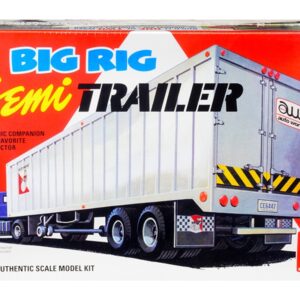 Skill 3 Model Kit Big Rig Semi Trailer with 2 Pallets 2-In-1 Kit 1/25 Scale Model by AMT