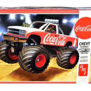 Skill 2 Model Kit Chevrolet Silverado Monster Truck “Coca-Cola” 1/25 Scale Model by AMT