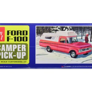 Skill 2 Model Kit 1963 Ford F-100 Camper Pickup Truck 3-in-1 Kit 1/25 Scale Model by AMT