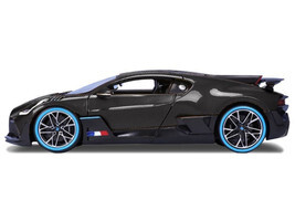 Bugatti Divo Carbon Fiber with Blue Accents “Carbon Series – Bburago 50th Anniversary” 1/18 Diecast Model Car by Bburago