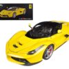 Ferrari LaFerrari F70 Hybrid Yellow with Black Top “Elite Edition” Series 1/18 Diecast Model Car by Hot Wheels