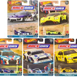 “Race Day” 5 piece Set “Car Culture” Series Diecast Model Cars by Hot Wheels