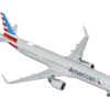 Airbus A321neo Commercial Aircraft “American Airlines” (N413AN) Gray with Striped Tail “Gemini 200” Series 1/200 Diecast Model Airplane by GeminiJets