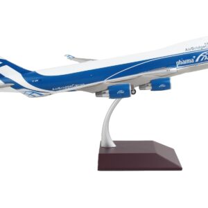 Boeing 747-400F Commercial Aircraft “AirBridgeCargo Airlines” White with Blue Stripes “Gemini 200 – Interactive” Series 1/200 Diecast Model Airplane by GeminiJets