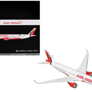 Airbus A350-900 Commercial Aircraft “Air India” (VT-JRH) White with Striped Tail “Gemini 200” Series 1/200 Diecast Model Airplane by GeminiJets