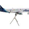 Airbus A320 Commercial Aircraft “Alaska Airlines – Fly With Pride” White with Blue Tail “Gemini 200” Series 1/200 Diecast Model Airplane by GeminiJets