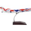 Boeing 727-200 Commercial Aircraft “Braniff International Airways – Calder Bicentennial Livery” White with Red and Blue Stripes “Gemini 200” Series 1/200 Diecast Model Airplane by GeminiJets