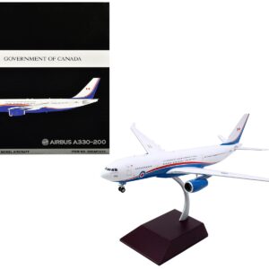 Airbus A330-200 Commercial Aircraft “Government of Canada – Royal Canadian Air Force” (330002) White and Blue with Red Stripes “Gemini 200” Series 1/200 Diecast Model Airplane by GeminiJets