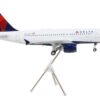 Airbus A319 Commercial Aircraft “Delta Air Lines” White with Red and Blue Tail “Gemini 200” Series 1/200 Diecast Model Airplane by GeminiJets