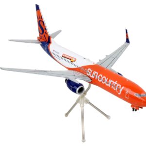 Boeing 737-800 Commercial Aircraft “Sun Country Airlines” Orange and White “Gemini 200” Series 1/200 Diecast Model Airplane by GeminiJets